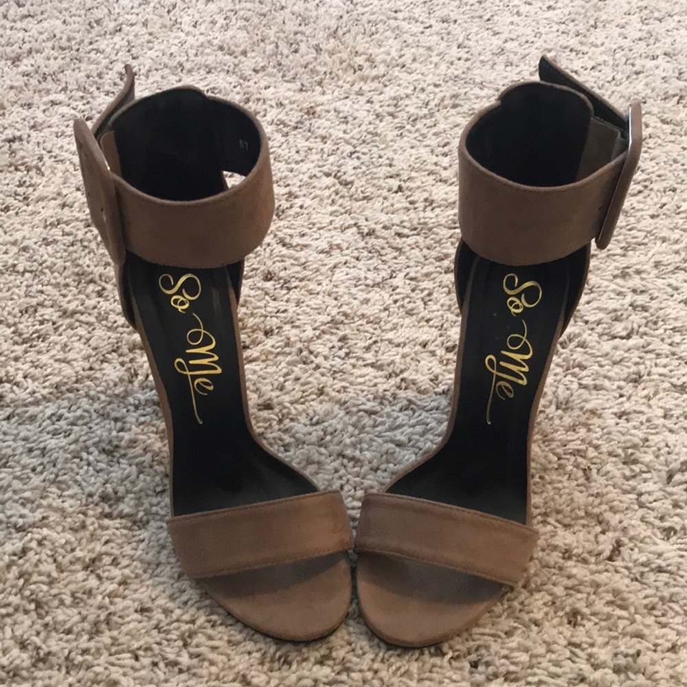 Ankle strap block heels
